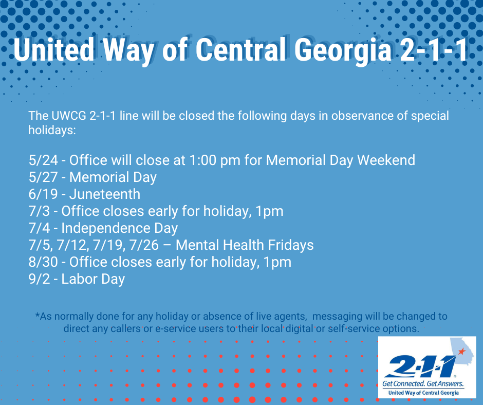 2-1-1 | United Way of Central Georgia