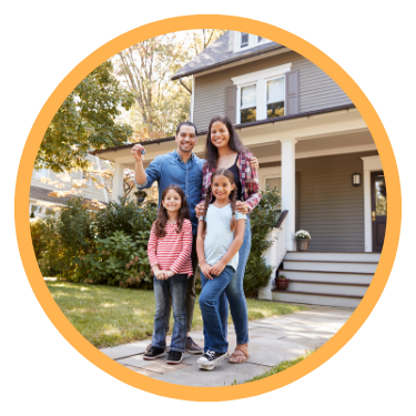 Family buying house